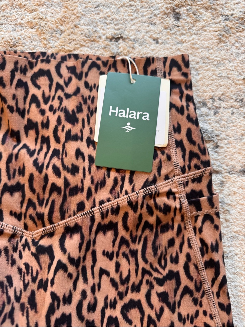 Halara Leopard Print Leggings - Brown/Black - Picture 2 of 9